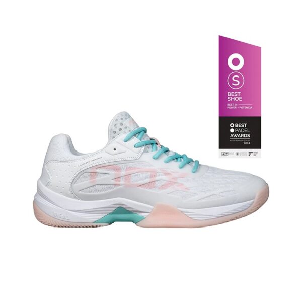 ZAPATILLAS DE PADEL NOX AT10 LUX BLANCO / POTPURRI