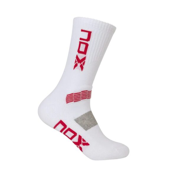 CALCETINES NOX TÉCNICOS MEDIA CAÑA BLANCO / ROJO