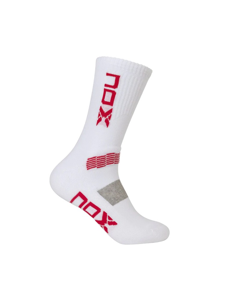 CALCETINES NOX TÉCNICOS MEDIA CAÑA BLANCO / ROJO